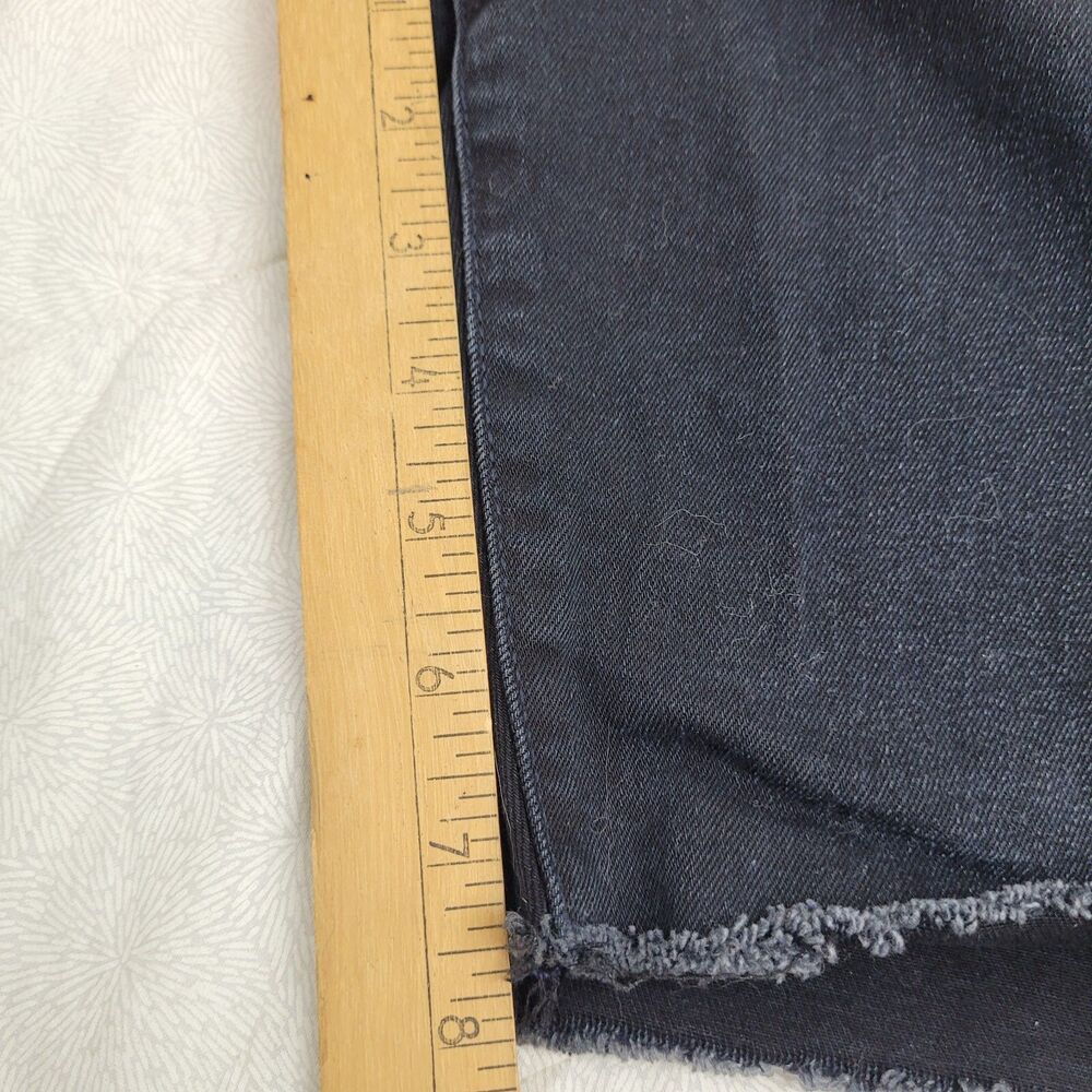 Isabel Maternity Bermuda Shorts Women's 18 Black Denim Belly Band Cotton Blend - Picture 7 of 11
